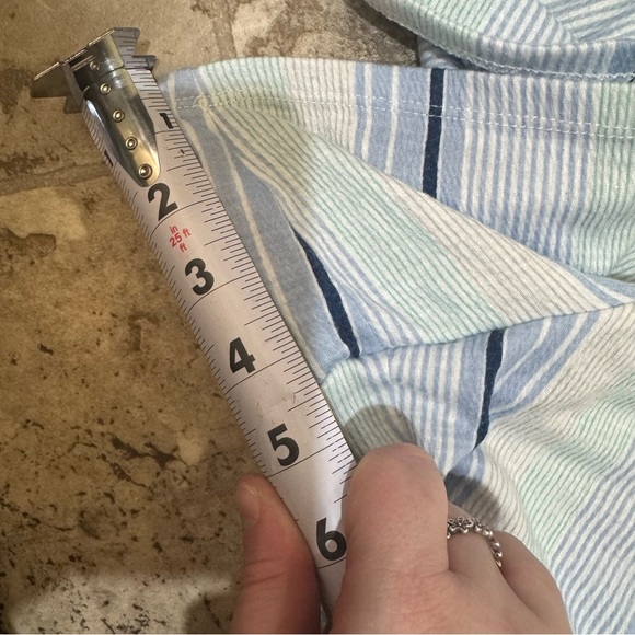 Women’s Pennington’s Brand Blue Striped Elastic Waist Cozy Summer Shorts Size:6X - Picture 14 of 14